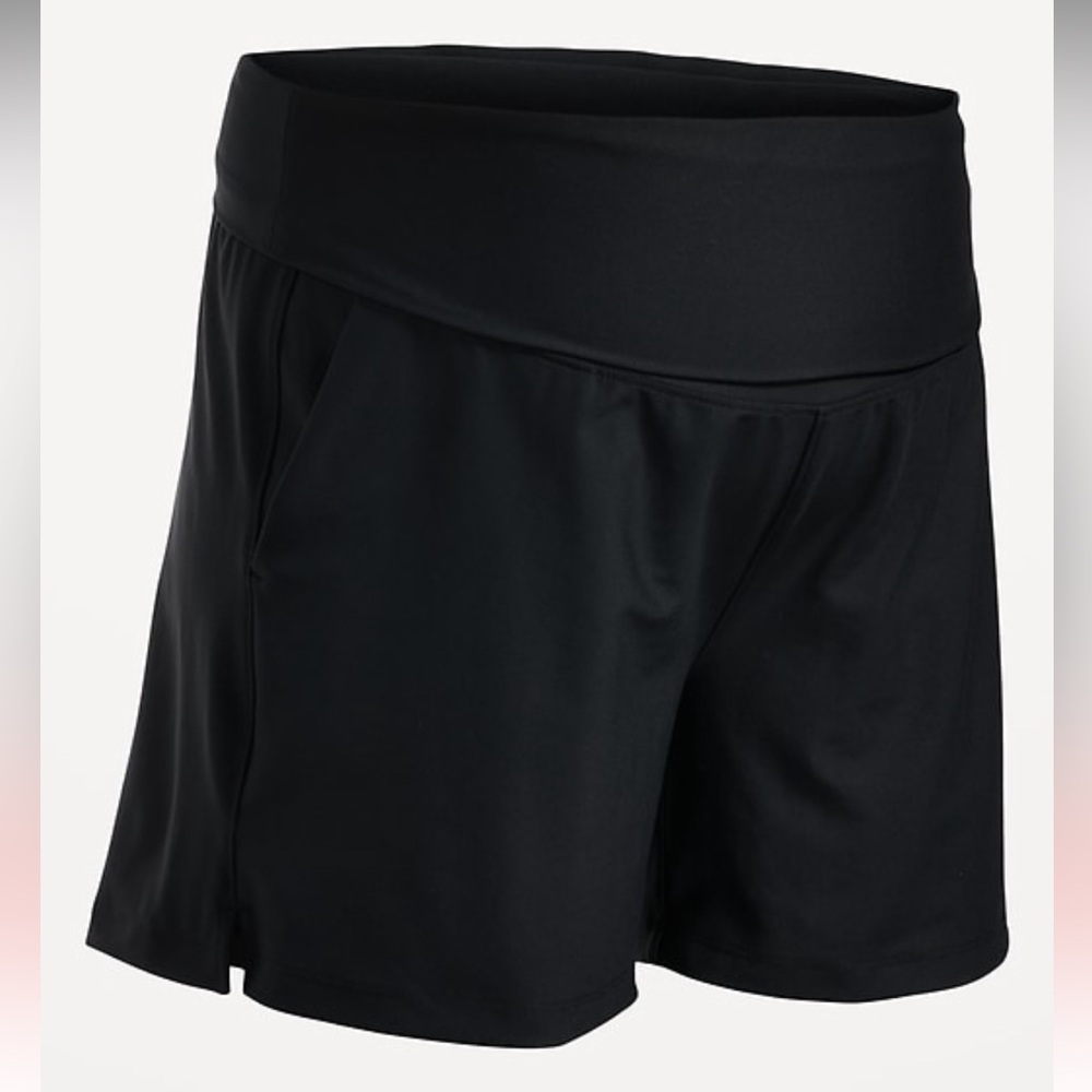 Maternity Black Athletic Shorts
